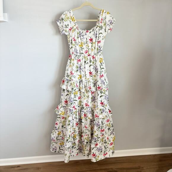 Meadows Bacopa Maxi Dress 2 White Floral NEW - Picture 3 of 9